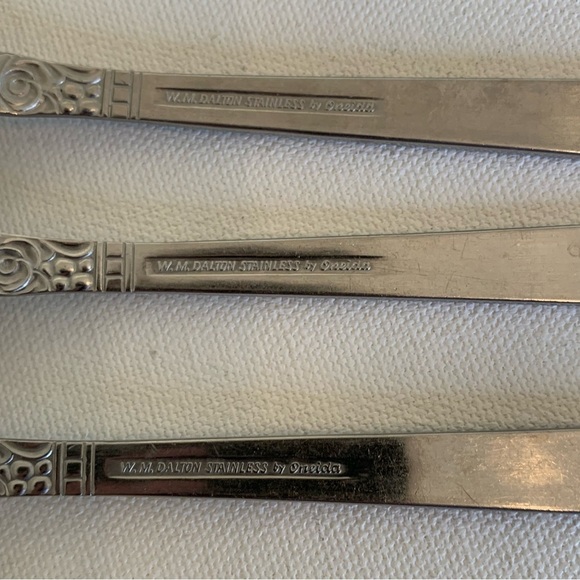 Oneida WM Dalton BROOKWOOD Stainless Steel Flatware Fork Set Lot of 3 Forks 7.25 - Picture 5 of 6